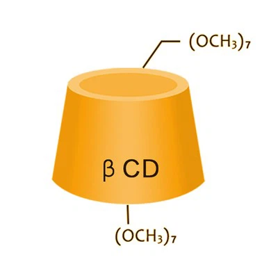 Каква е степента на заместване в метил бета циклодекстрин (MβCD)?